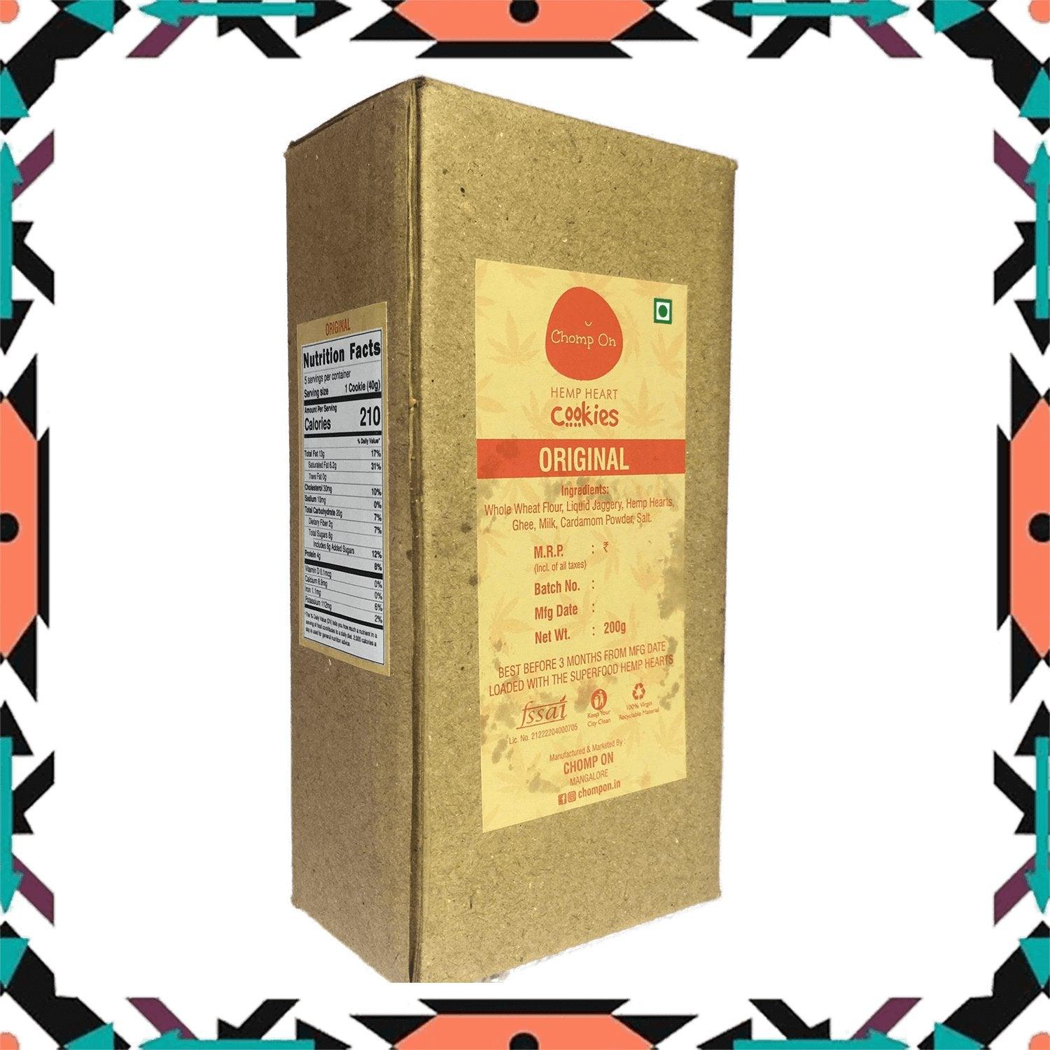 Chomp On Hemp Heart Cookies - Original - CBD Store India