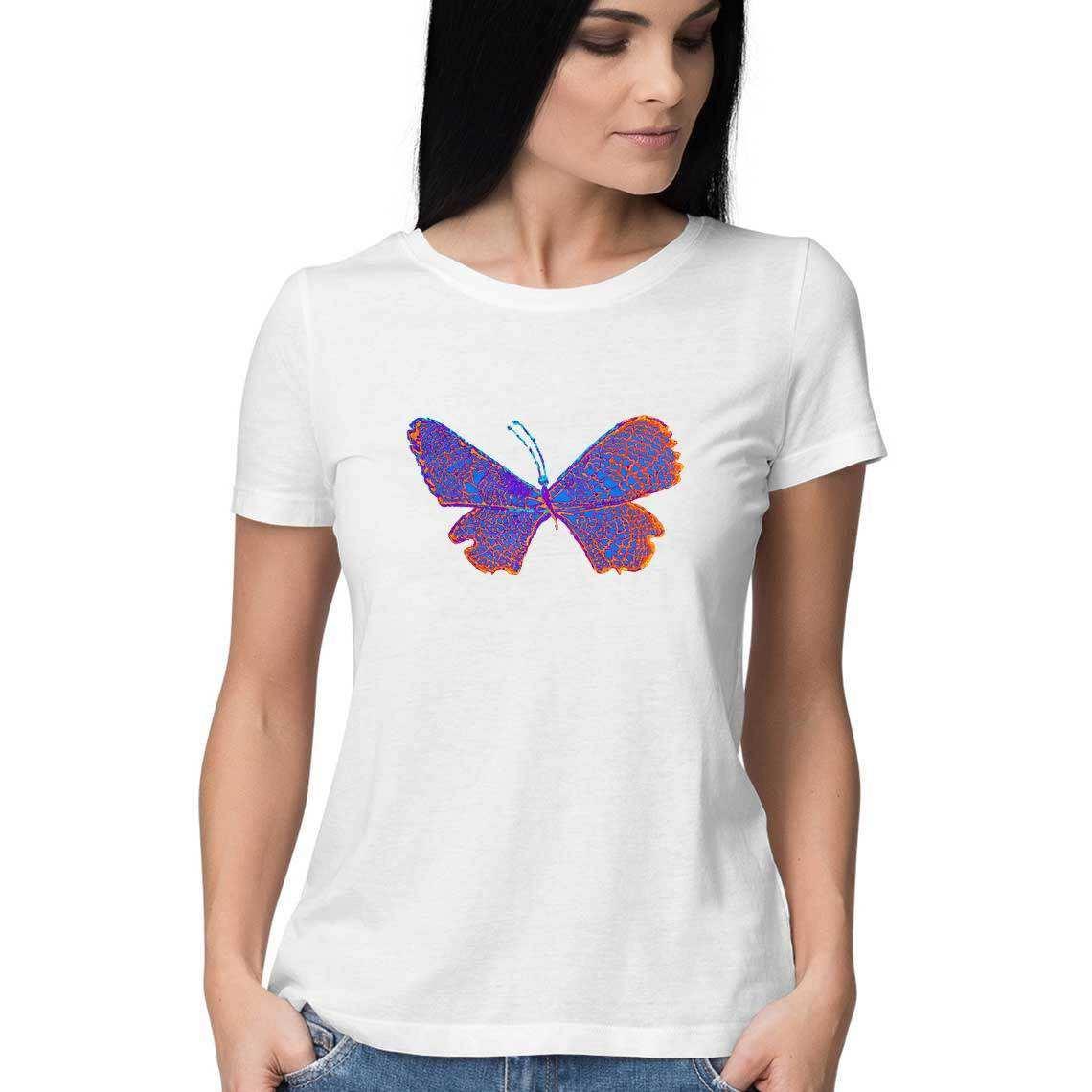 Cold Burning Heart Butterfly Women's T-Shirt.