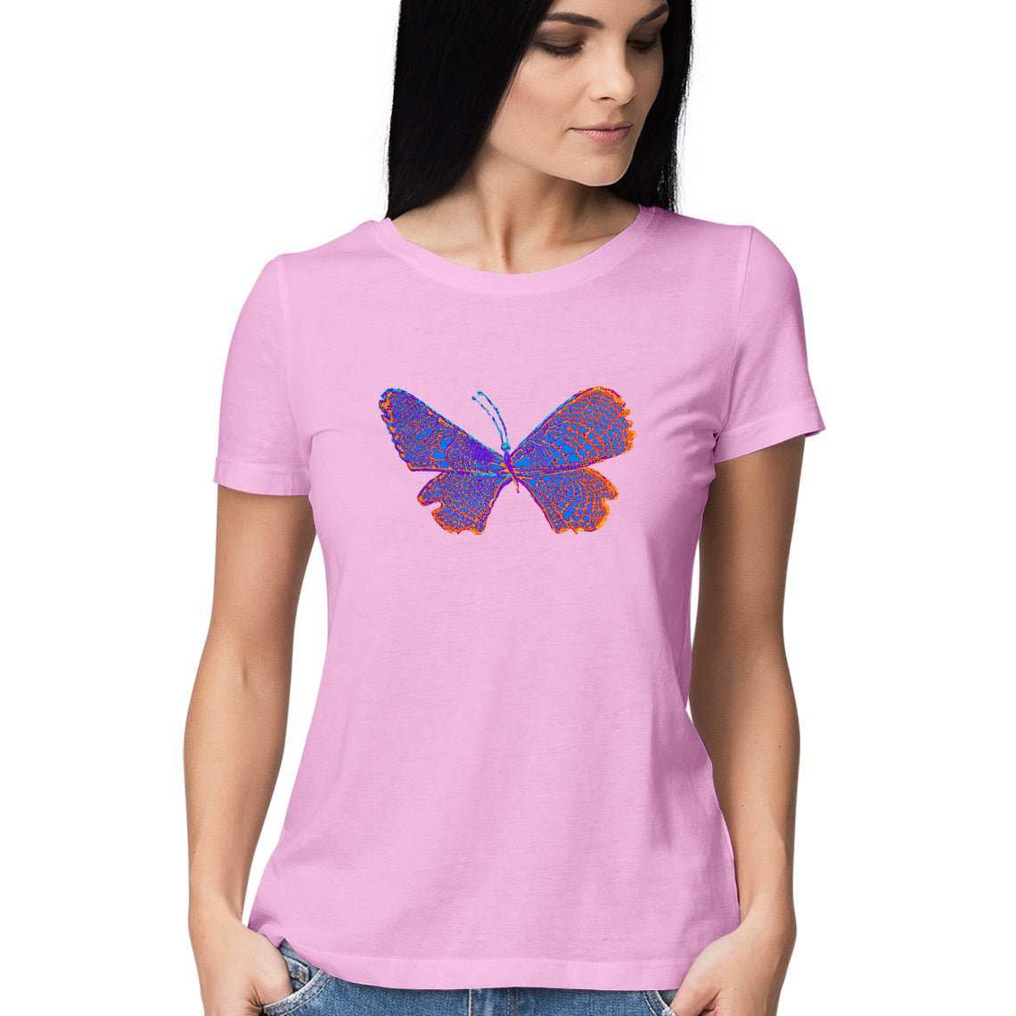 Cold Burning Heart Butterfly Women's T-Shirt - CBD Store India