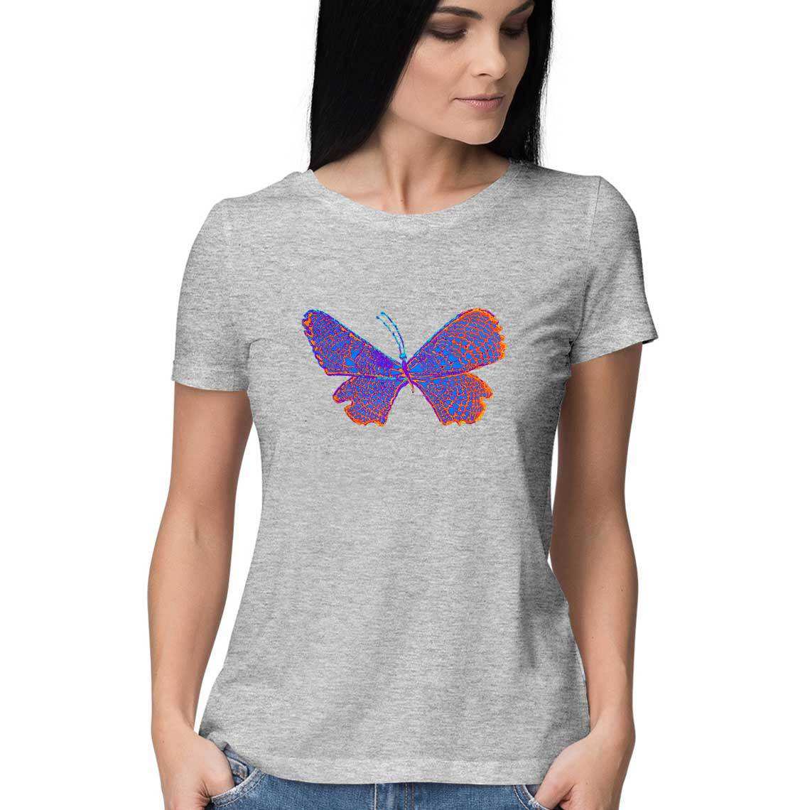 Cold Burning Heart Butterfly Women's T-Shirt - CBD Store India