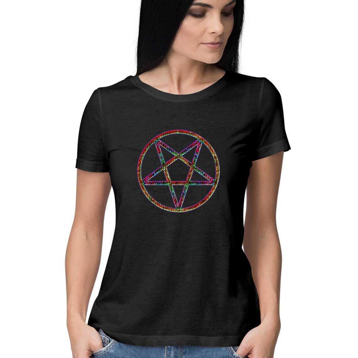 Color Burned Pentagram Women's T-ShirtClothingColor Burned Pentagram Women's T-Shirt