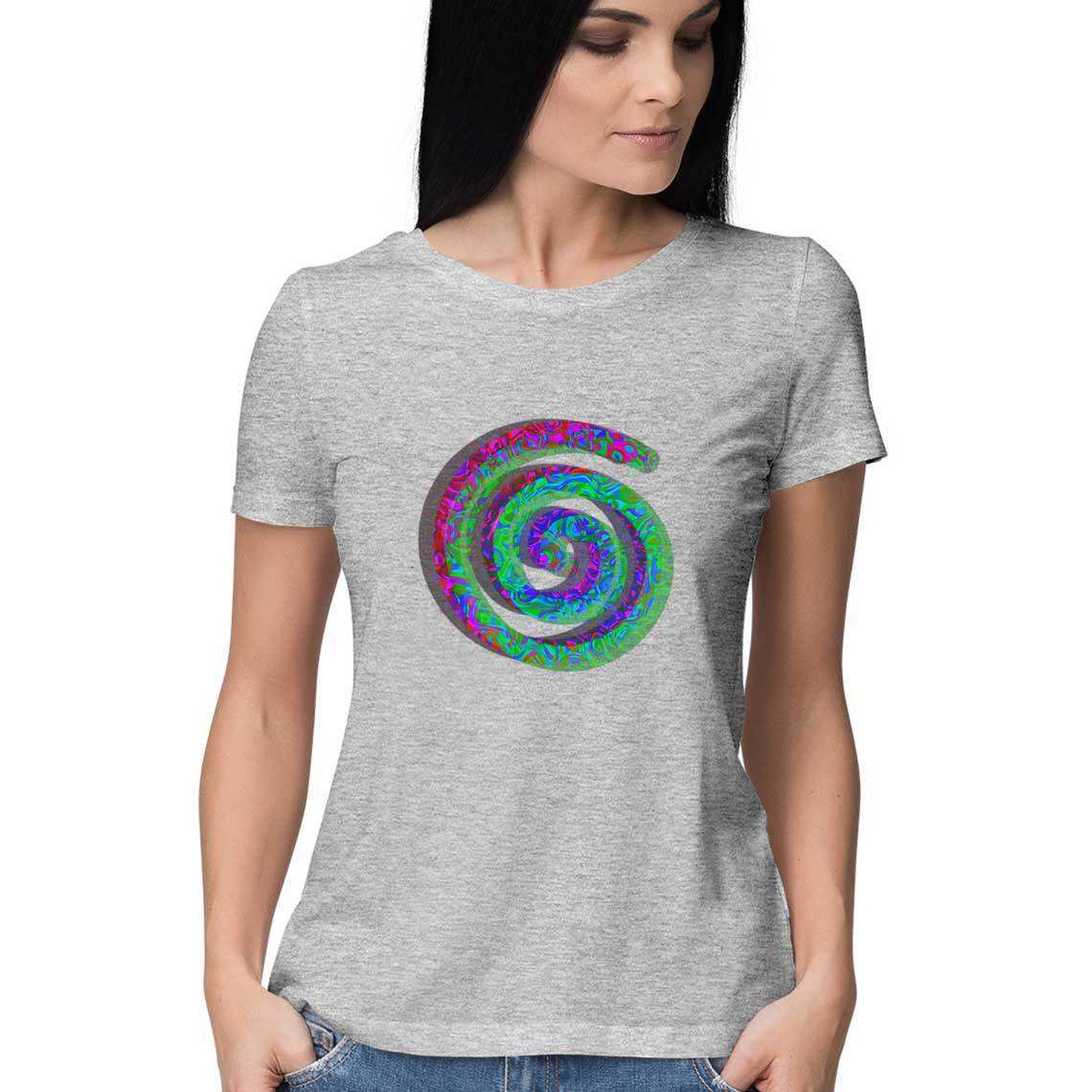 Color Burned Spiral Women's T-Shirt - CBD Store India