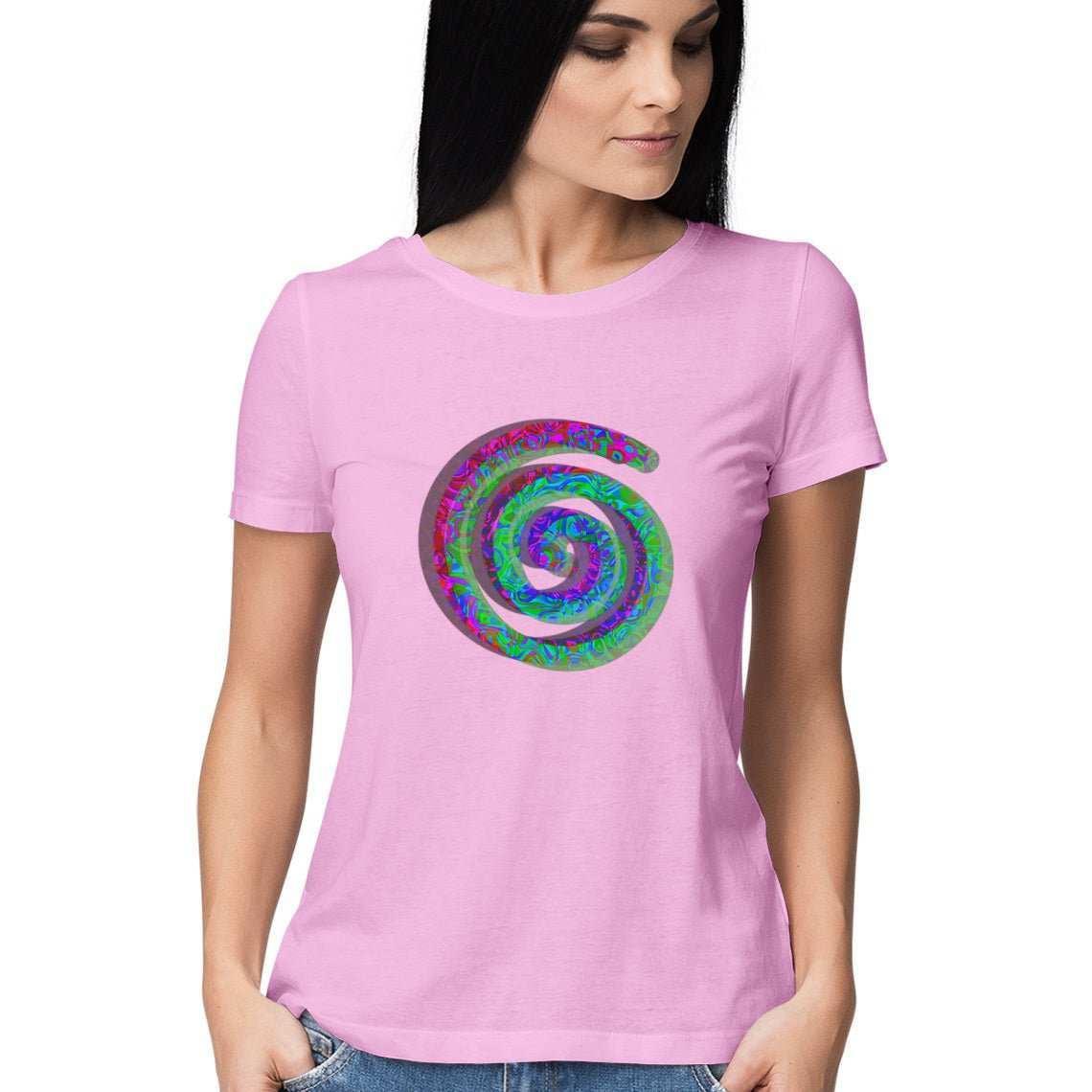 Color Burned Spiral Women's T-Shirt.