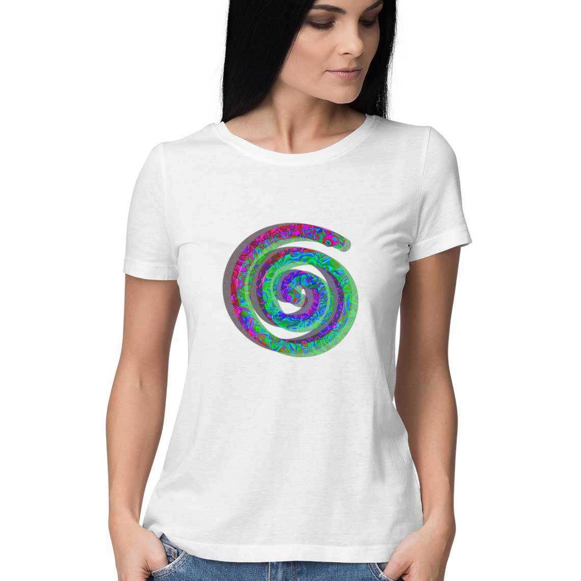 Color Burned Spiral Women's T-ShirtClothingColor Burned Spiral Women's T-Shirt