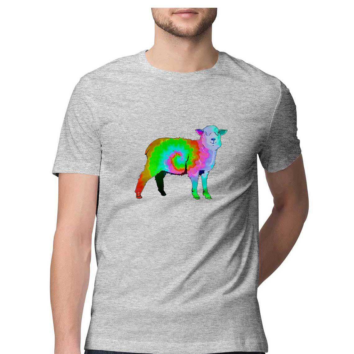 Counting Tie Dyed Sheep While you Trip Men's T-Shirt - CBD Store India