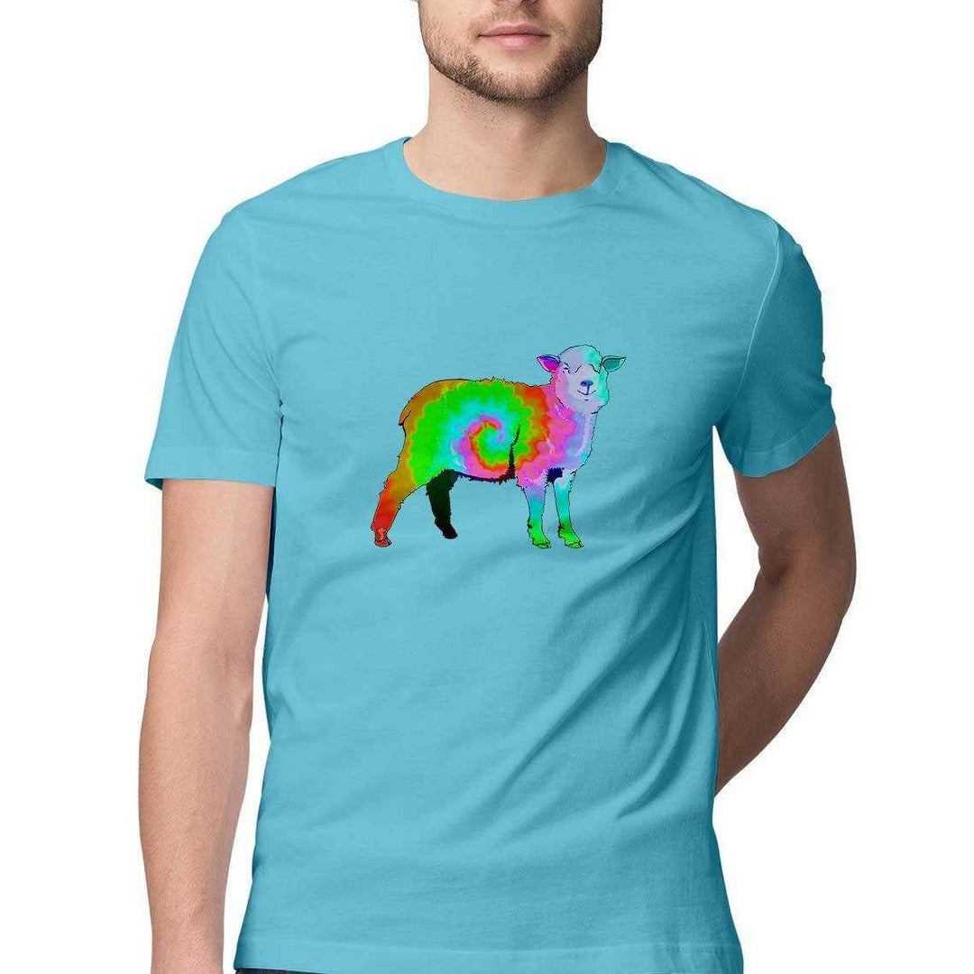 Counting Tie Dyed Sheep While you Trip Men's T-ShirtClothingTie Dye Sheep Men's T-Shirt | 100% Cotton, Casual Wear