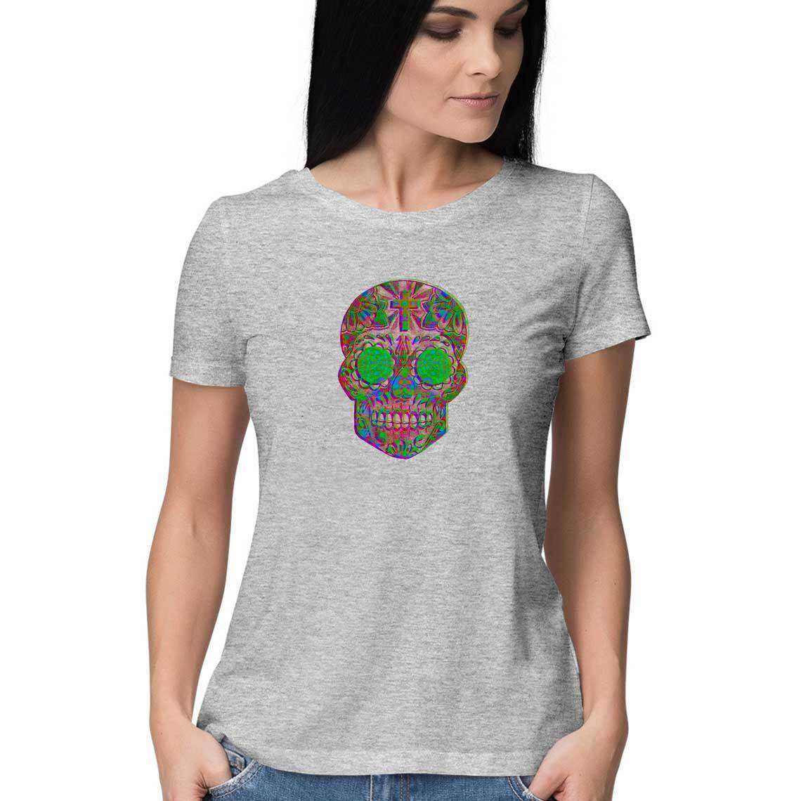 Crimson Uprising on the Day of the Dead Women's T-Shirt - CBD Store India