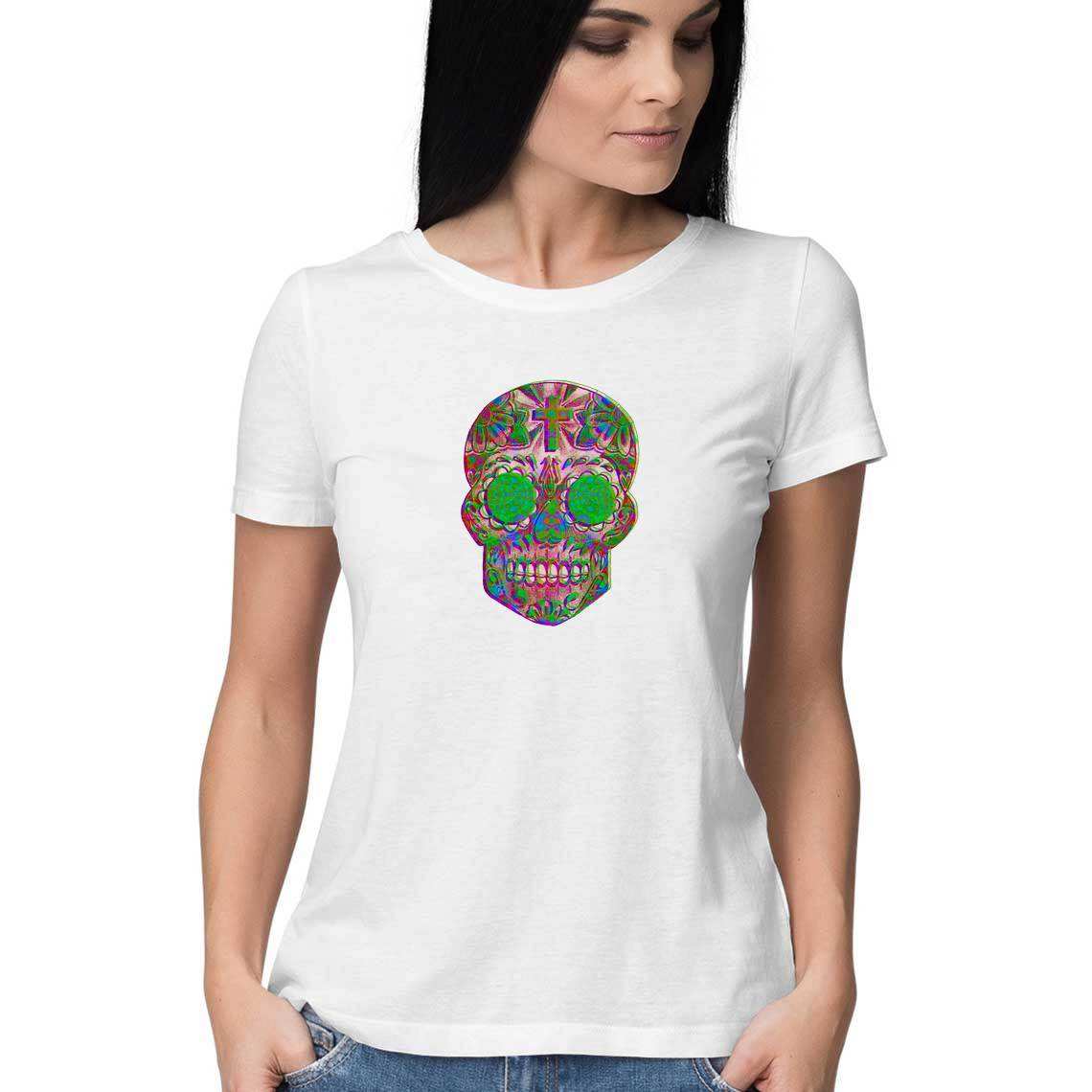 Crimson Uprising on the Day of the Dead Women's T-Shirt - CBD Store India