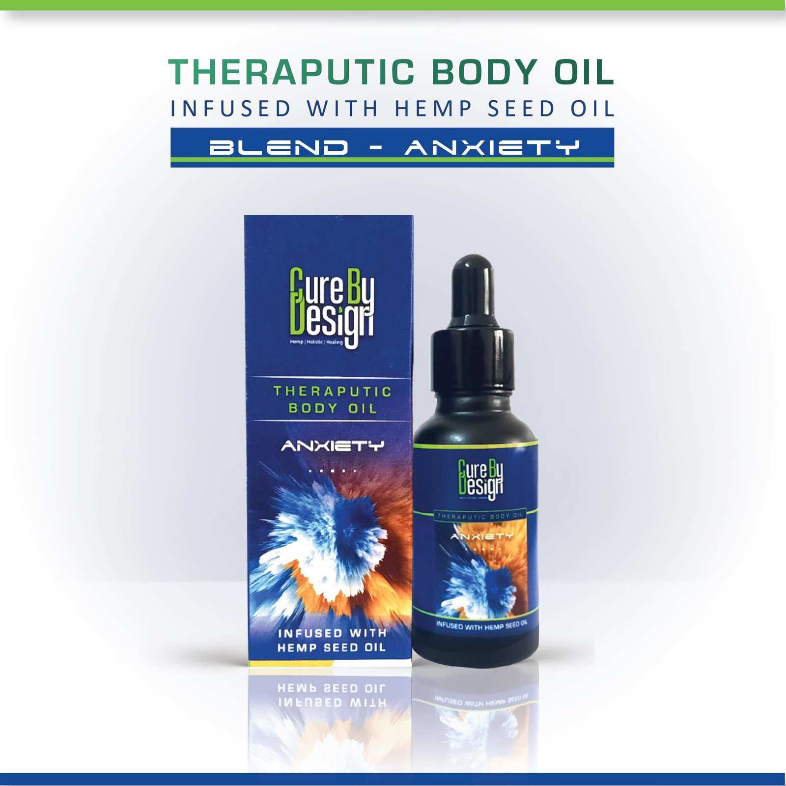 Cure By Design Blend For Anxiety Hemp Massage Oil - CBD Store India