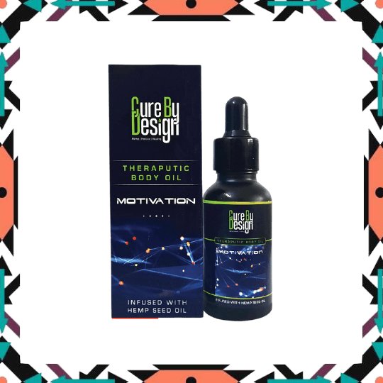 Cure By Design Blend For Motivation Hemp Massage Oil - CBD Store India