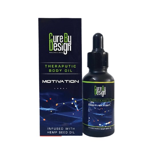 Cure By Design Blend For Motivation Hemp Massage Oil - CBD Store India