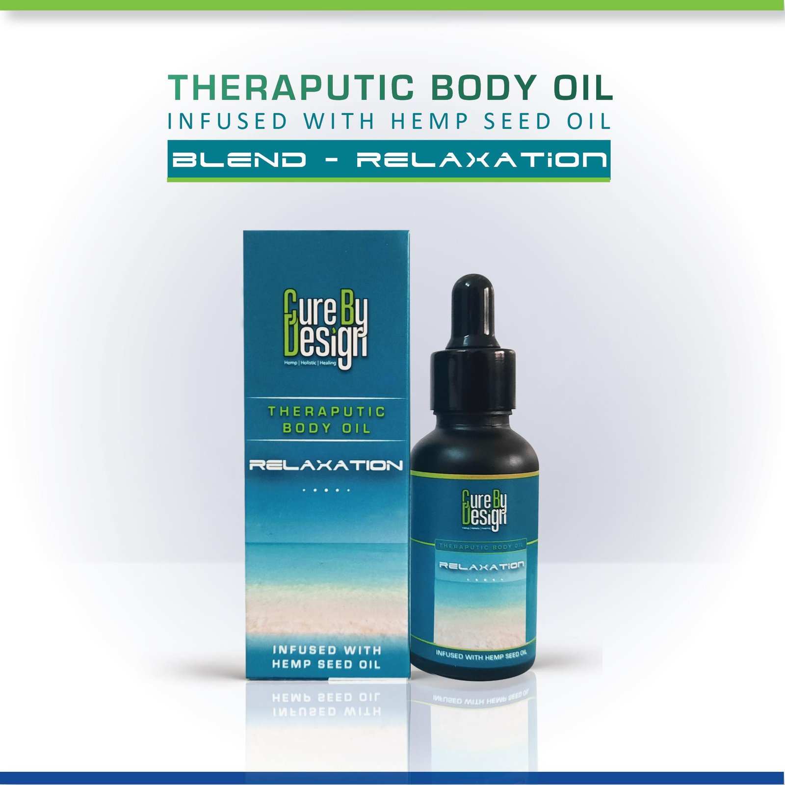 Cure By Design Blend For Relaxation Hemp Massage Oil - CBD Store India