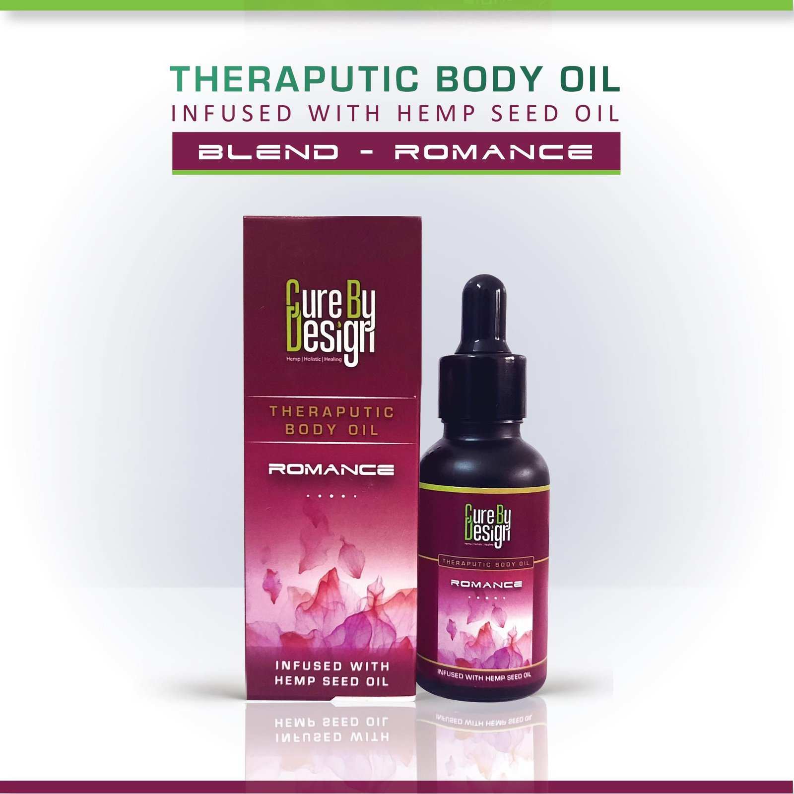 Cure By Design Blend For Romance Hemp Massage Oil - CBD Store India