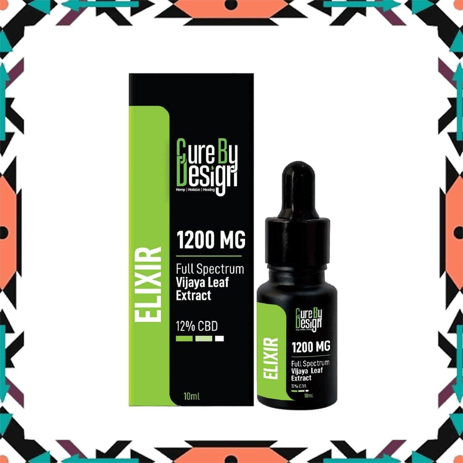 Cure By Design - Elixir -Full-Spectrum Vijaya Extract 1200 MG - 12% CBD.