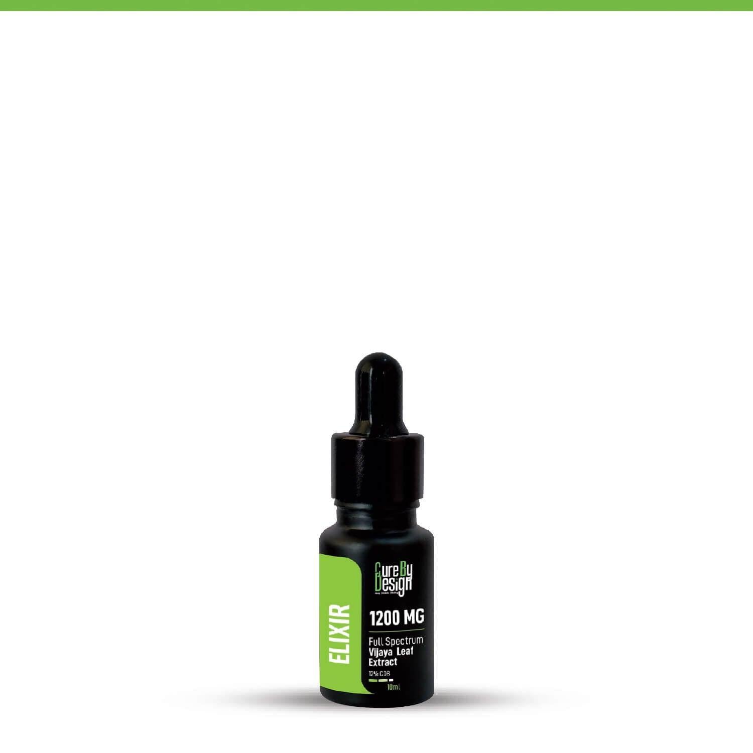 Cure By Design - Elixir -Full-Spectrum Vijaya Extract 1200 MG - 12% CBD.