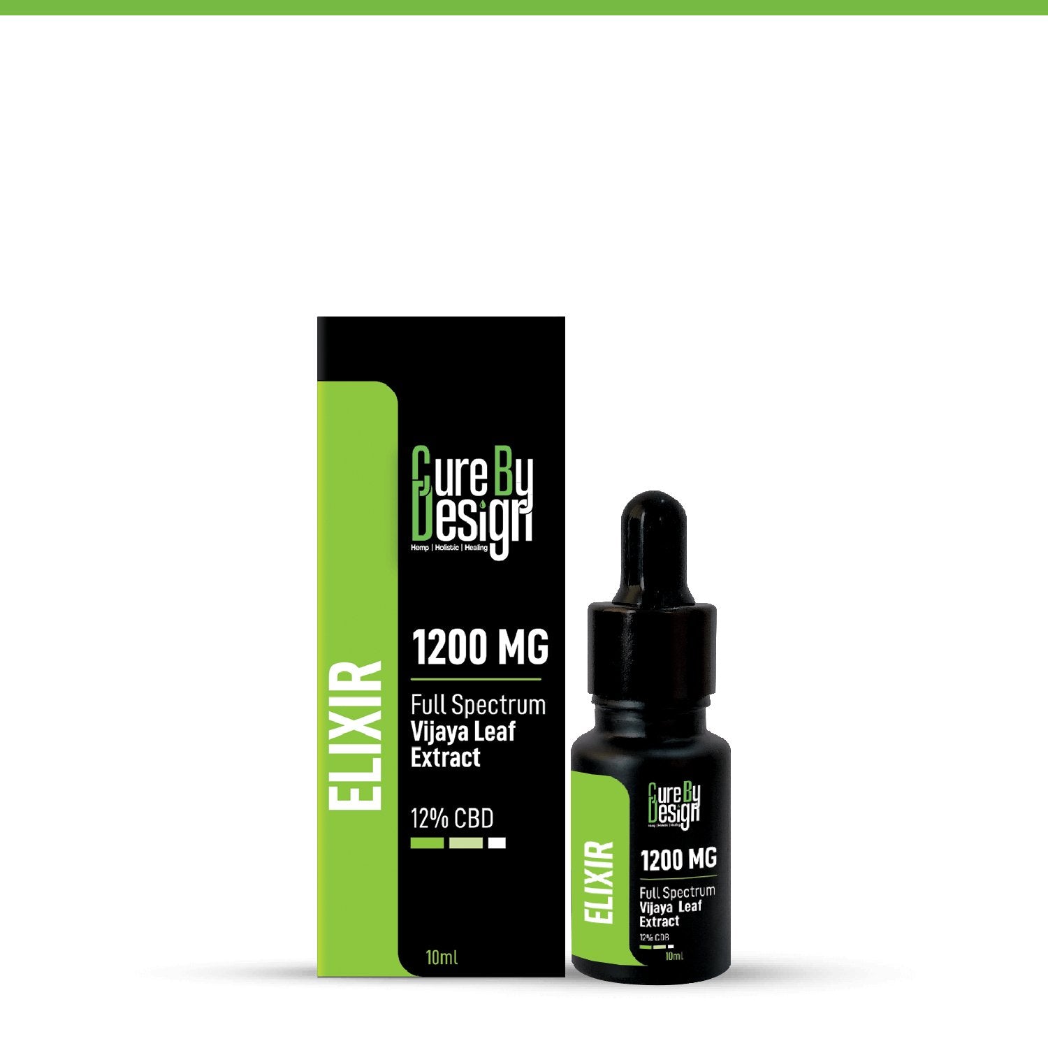 Cure By Design - Elixir -Full-Spectrum Vijaya Extract 1200 MG - 12% CBD - CBD Store India