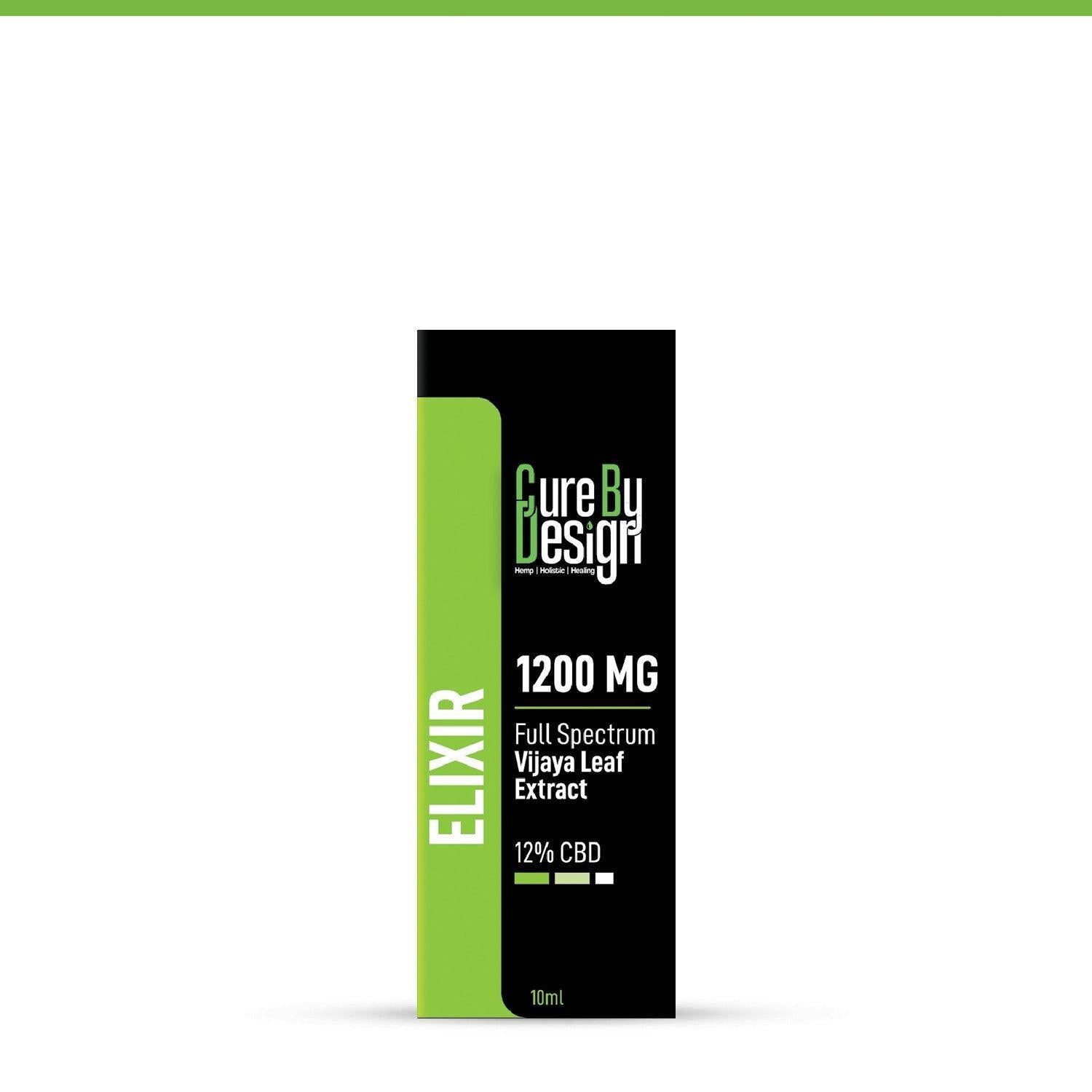 Cure By Design - Elixir -Full-Spectrum Vijaya Extract 1200 MG - 12% CBD.