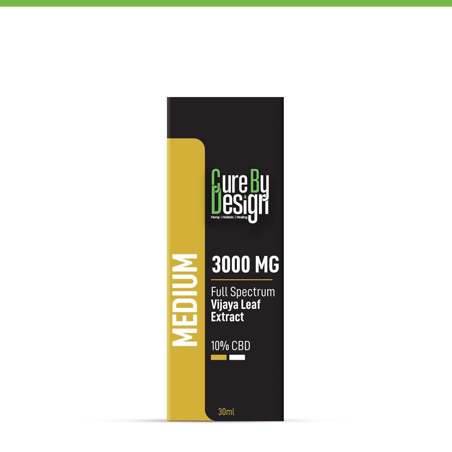 Cure By Design - Full-Spectrum Cannabis Extract - 10% CBD, 3000MG.
