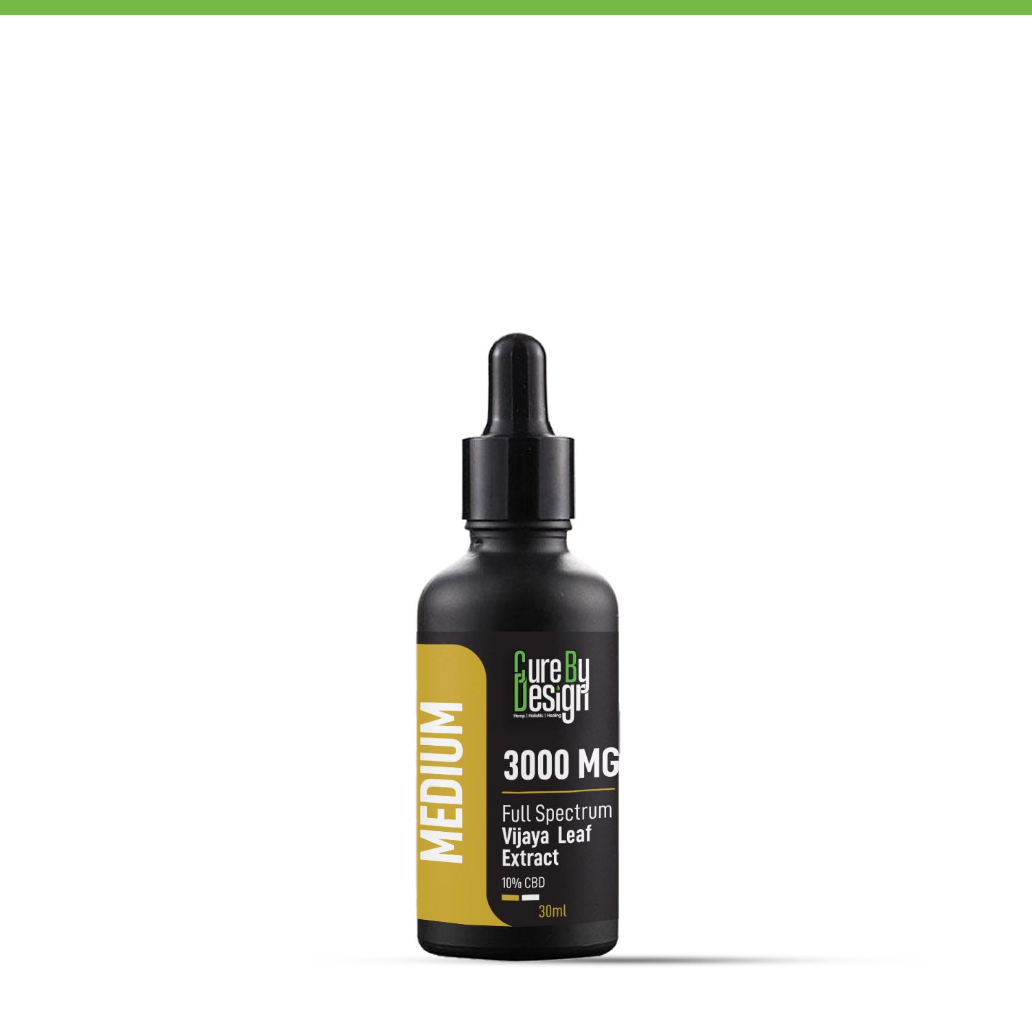 Cure By Design - Full-Spectrum Vijaya Leaf Extract - 10% CBD, 3000MG (Medium) - CBD Store India