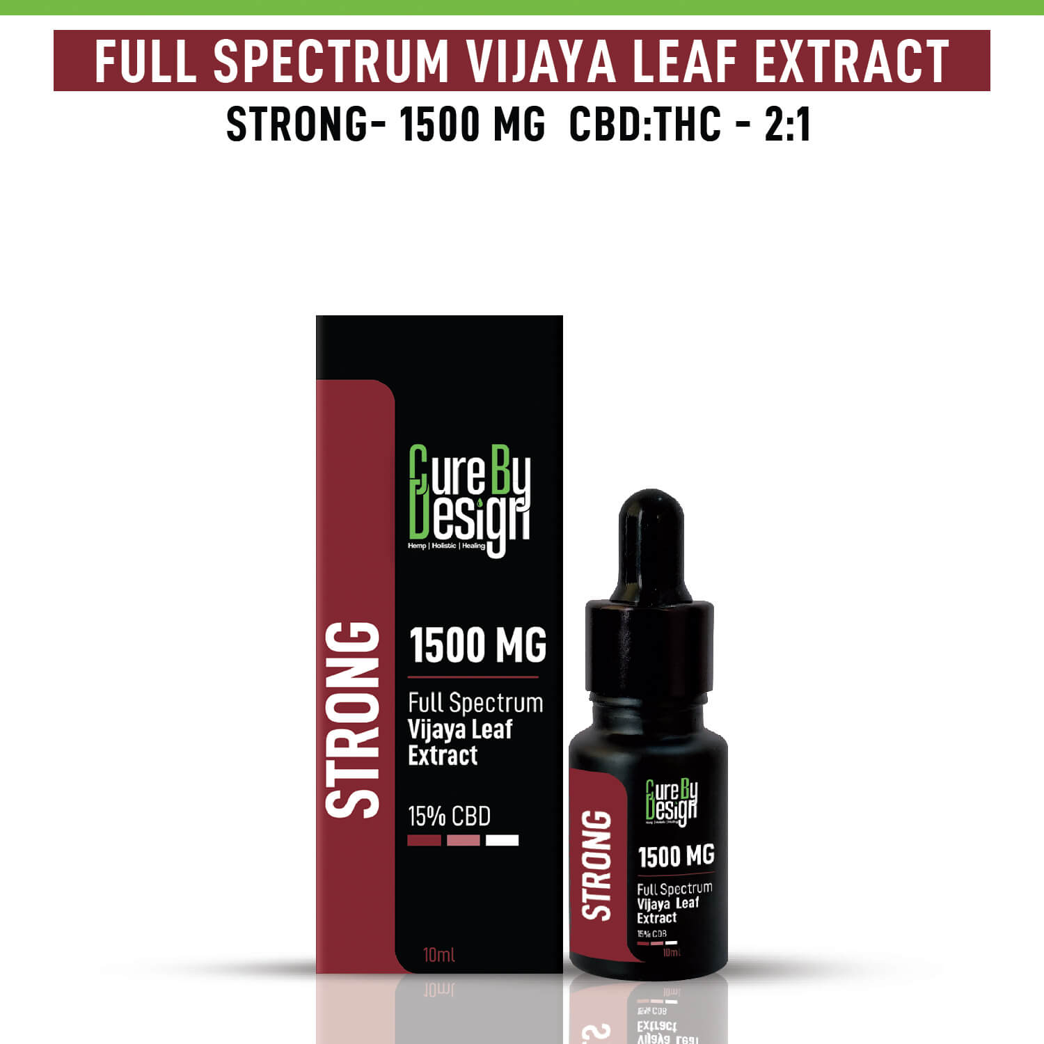Cure By Design - Full-Spectrum Vijaya Leaf Extract, 1500 MG Strong - CBD Store India