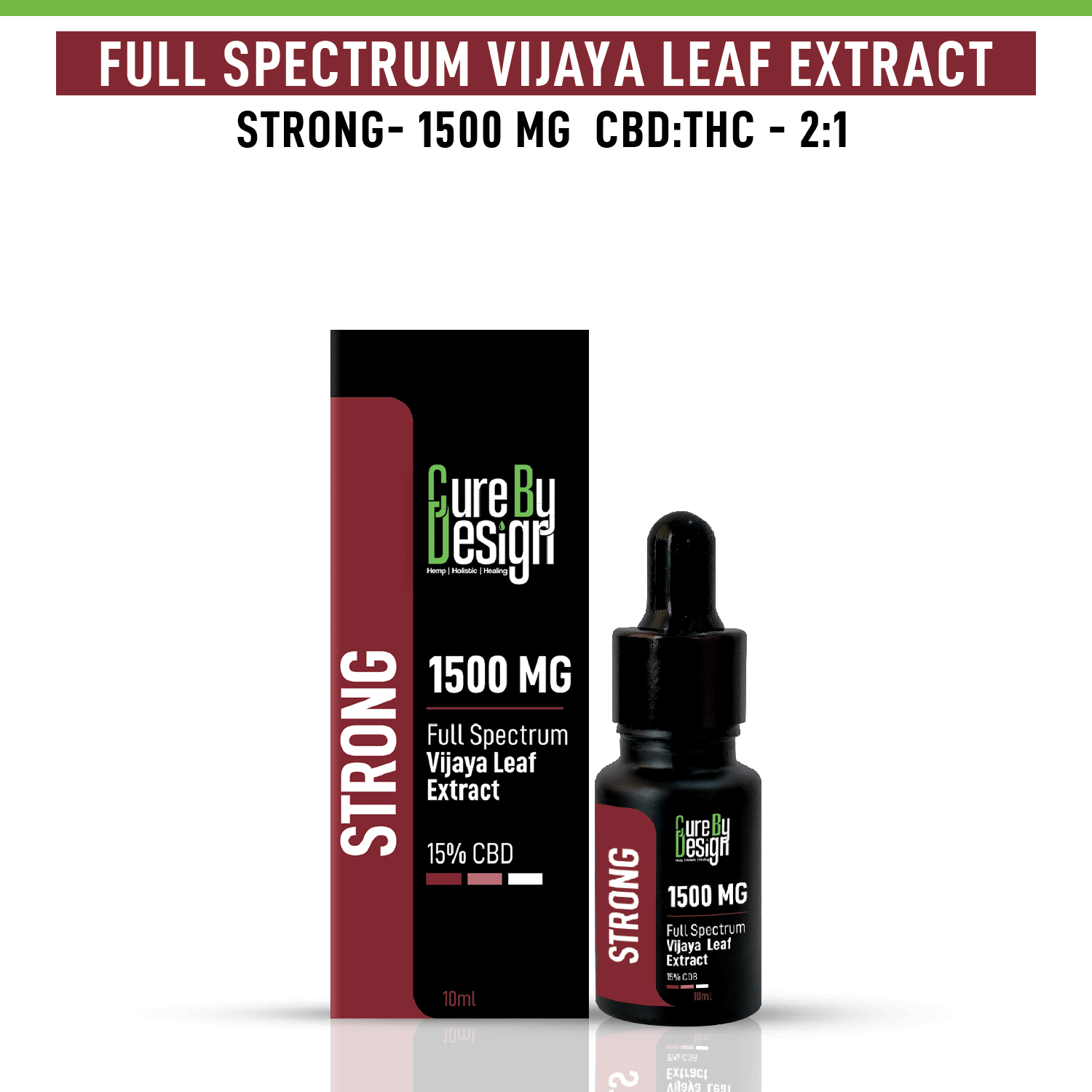 Cure By Design - Full-Spectrum Vijaya Leaf Extract, 1500 MG Strong - CBD Store India