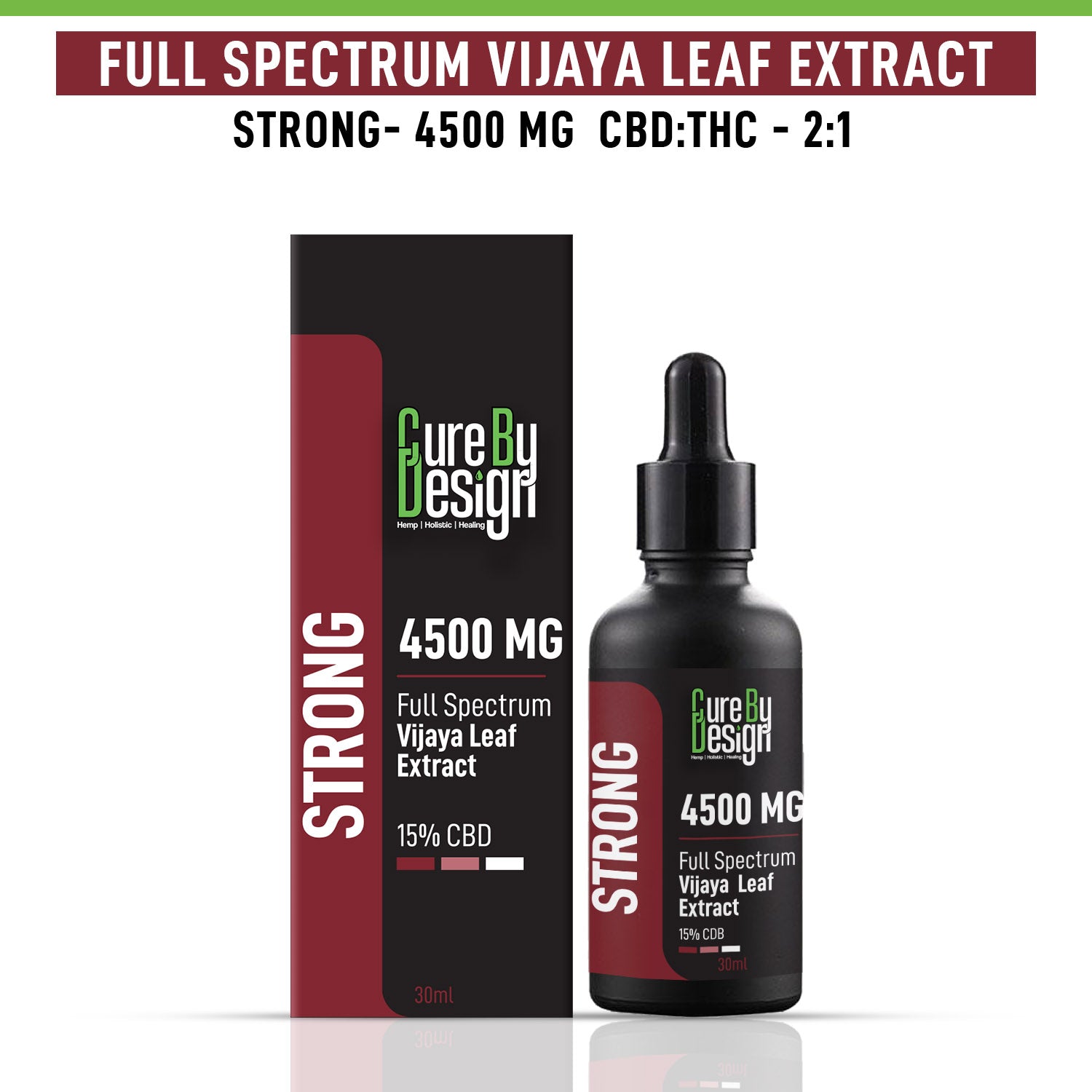 Cure By Design - Full-Spectrum Vijaya Leaf Extract 4500 MG Strong - CBD Store India