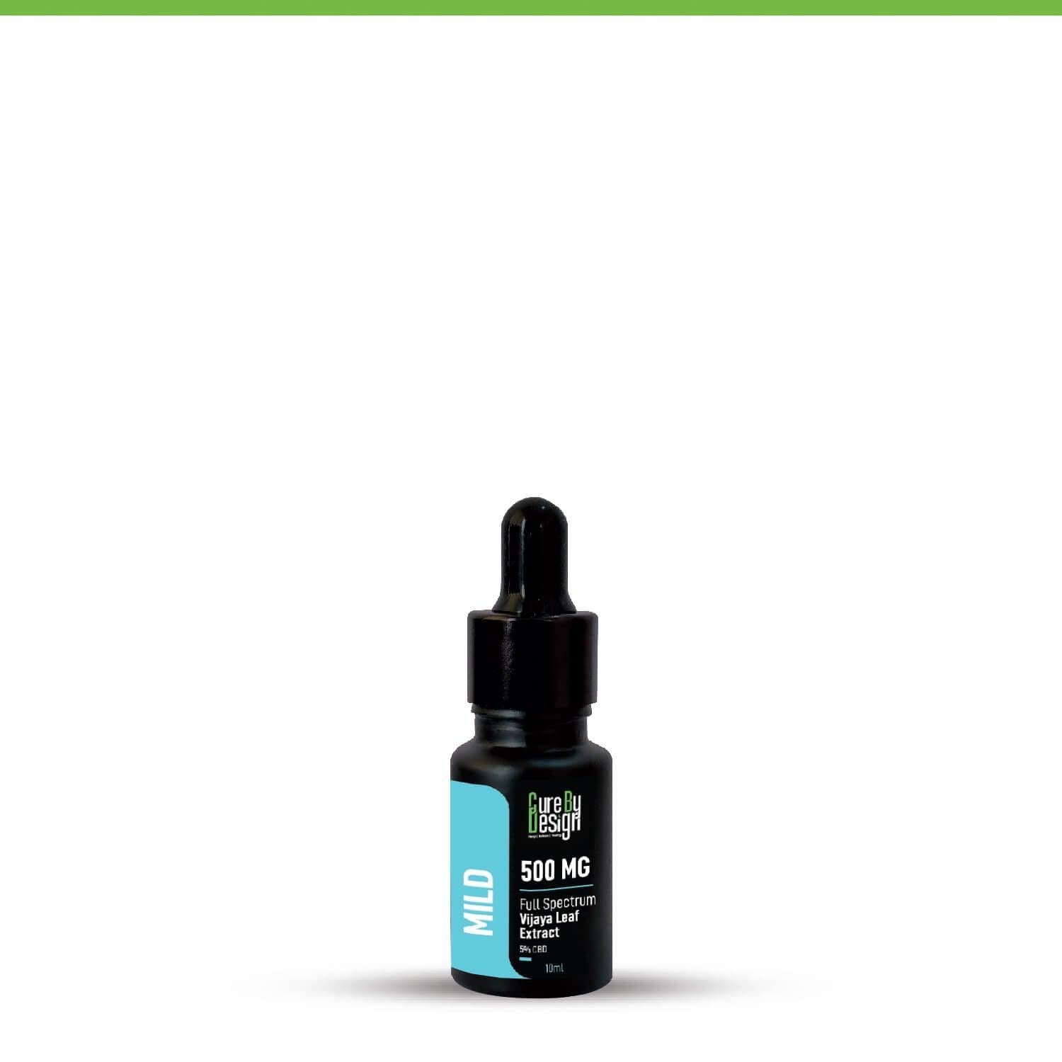 Cure By Design - Full-Spectrum Vijaya Leaf Extract, 5% CBD, 500MG (Mild).