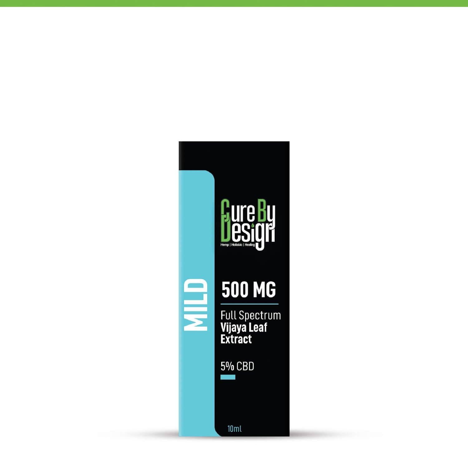 Cure By Design - Full-Spectrum Vijaya Leaf Extract, 5% CBD, 500MG (Mild).