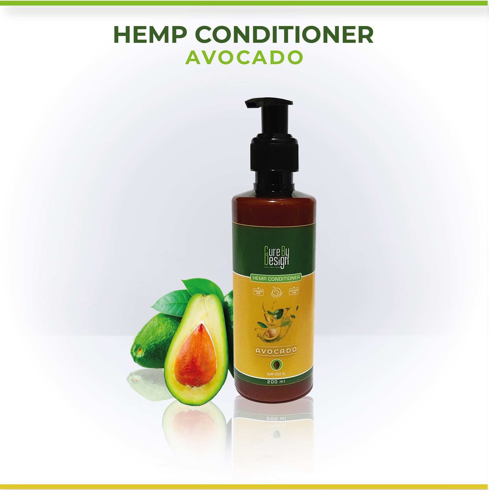 Cure by Design Hemp & Avocado Conditioner - CBD Store India