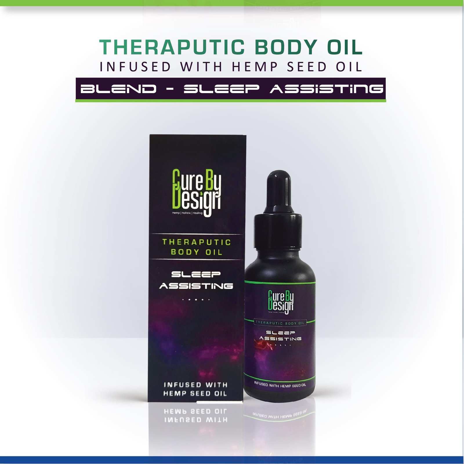 Cure By Design Hemp Blend Massage Oil For Sleep - CBD Store India