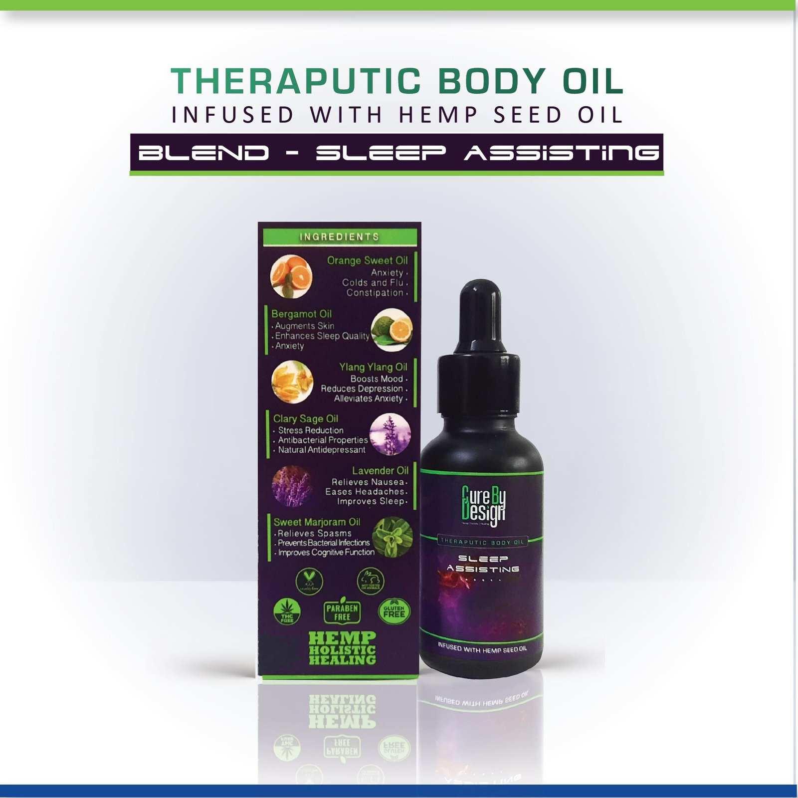 Cure By Design Hemp Blend Massage Oil For SleepCure By Design Hemp Blend Massage Oil For Sleep