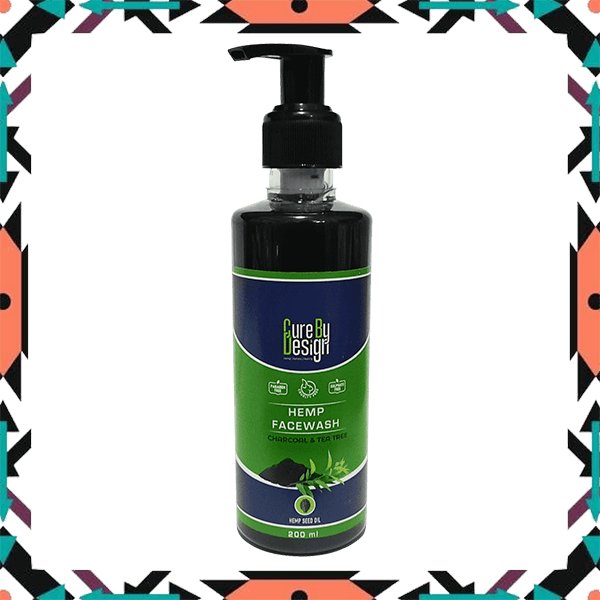 Cure By Design Hemp, Charcoal & Tea Tree Face Wash - CBD Store India