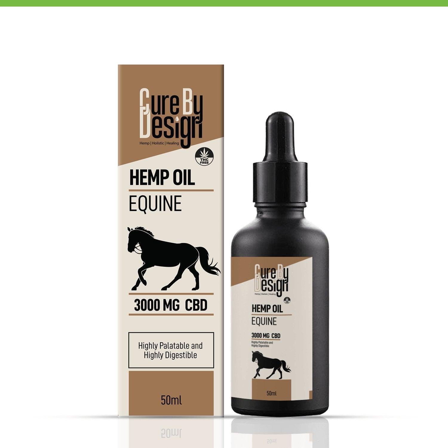 Cure By Design Hemp Oil for Equine 3000mg CBD.