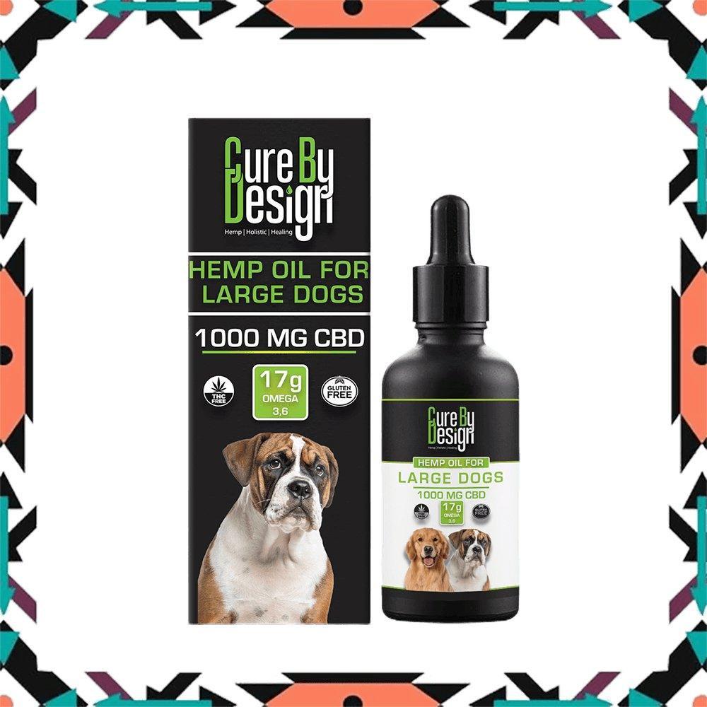 Cure By Design Cannabidiol Oil for Large Dogs 1000mg CBD.