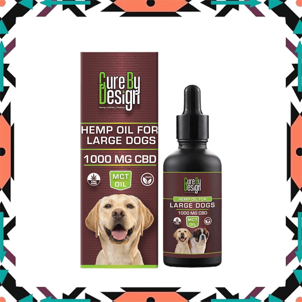 Cure By Design Hemp Oil for Large Dogs 1000mg CBD MCT - CBD Store India