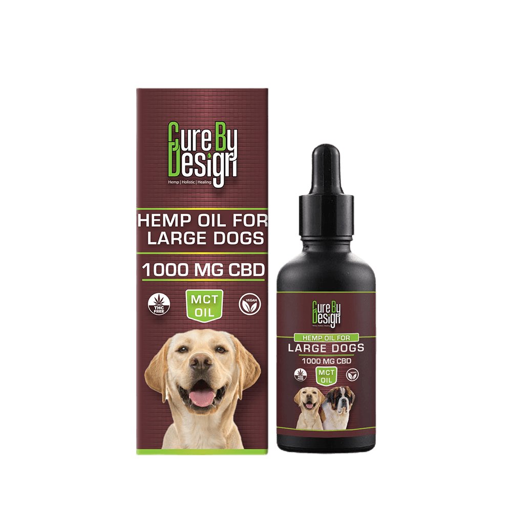 Cure By Design Hemp Oil for Large Dogs 1000mg CBD MCT - CBD Store India