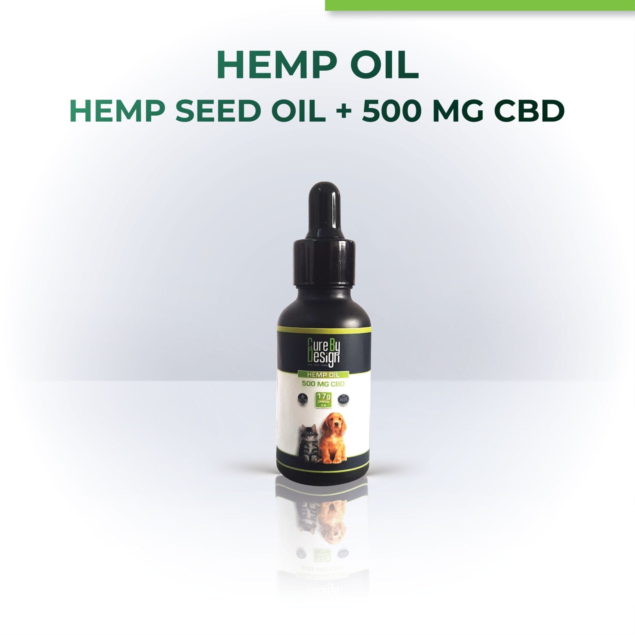 Cure By Design Hemp Oil for Pets - 500mg - CBD Store India