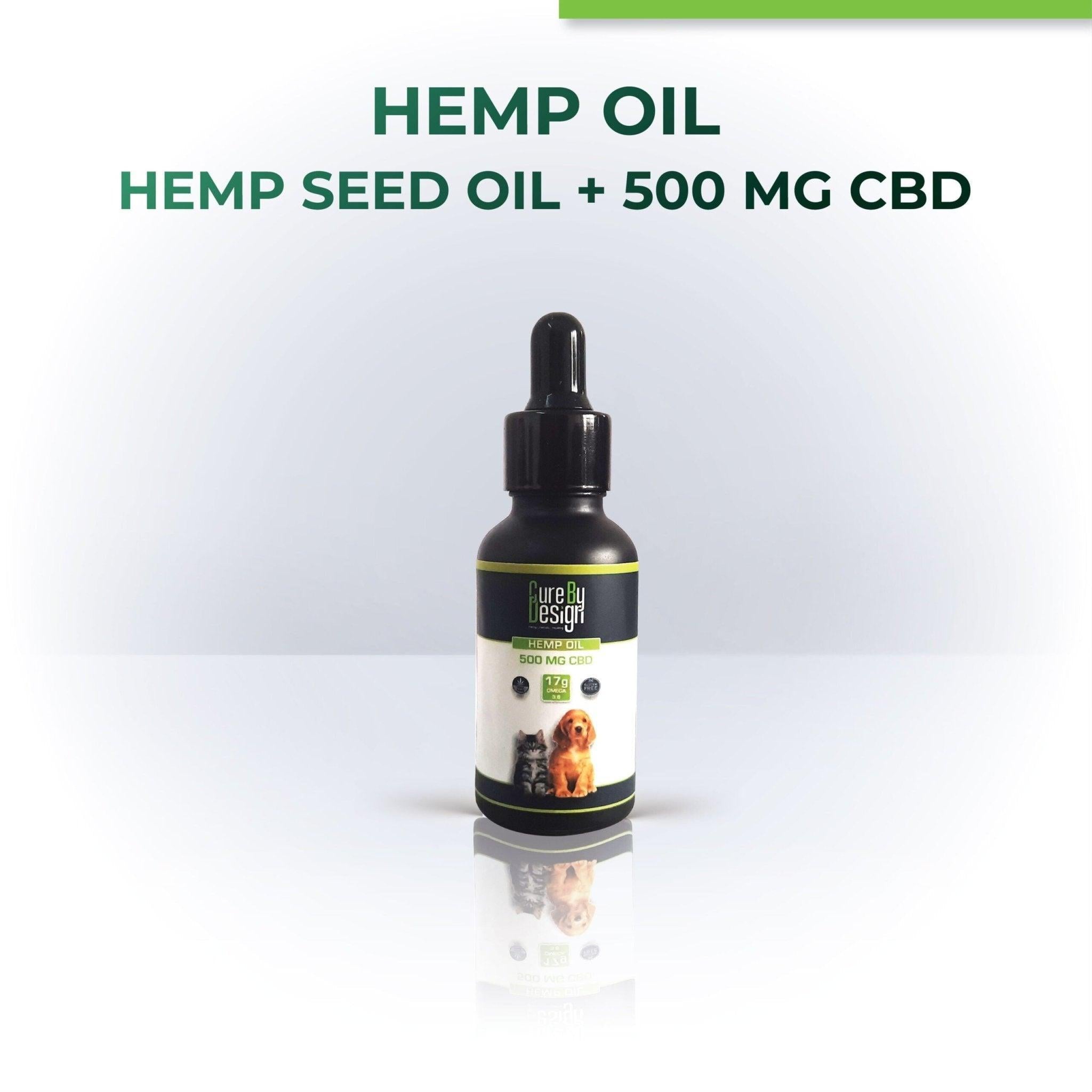 Cure By Design CBD Oil for Pets - 500mg Cannabidiol.