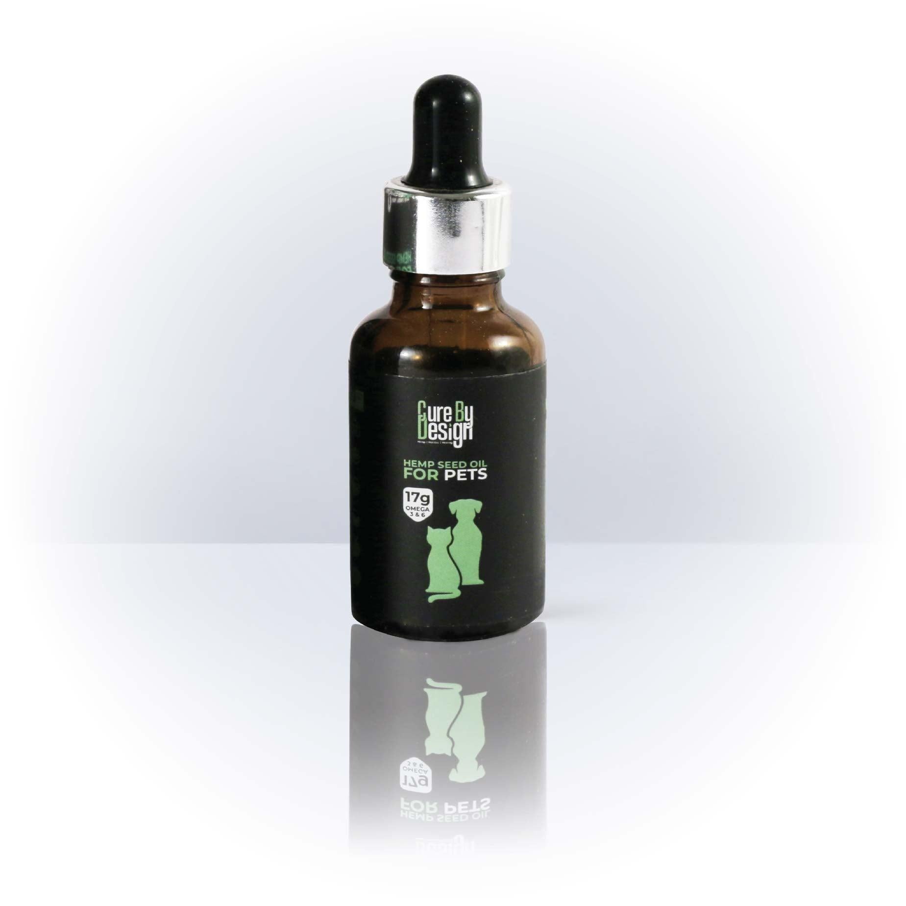 Cure By Design Hemp Seed Oil For Pets.