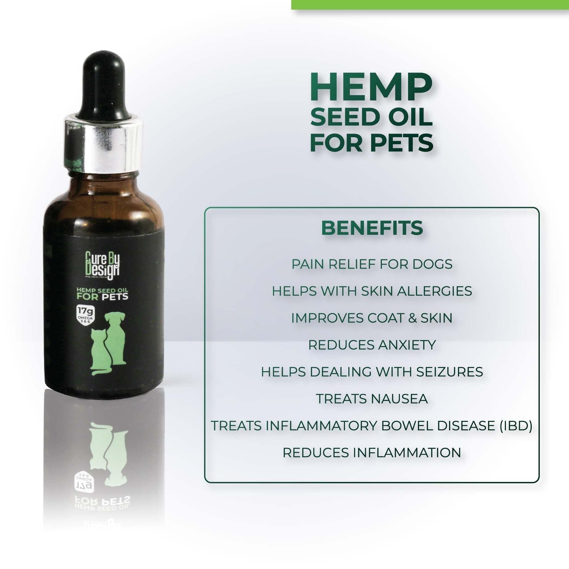 Cure By Design Hemp Seed Oil For Pets.