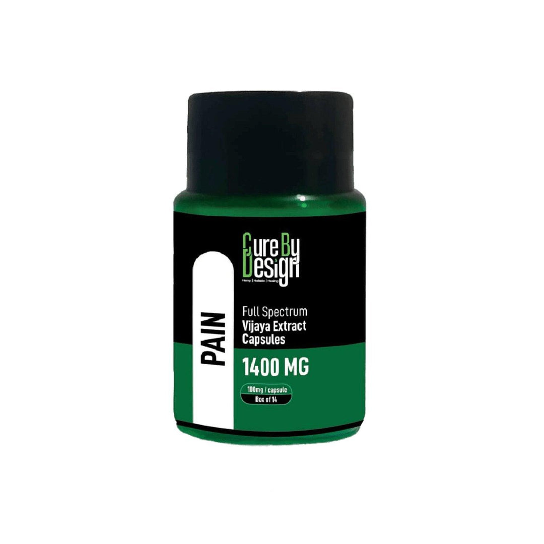 Cure By Design - Pain | 100mg/Capsule - THC Dominant (1:4 - CBD:THC)CBD capsulesPain Relief: 100mg THC Capsules - Cure By Design