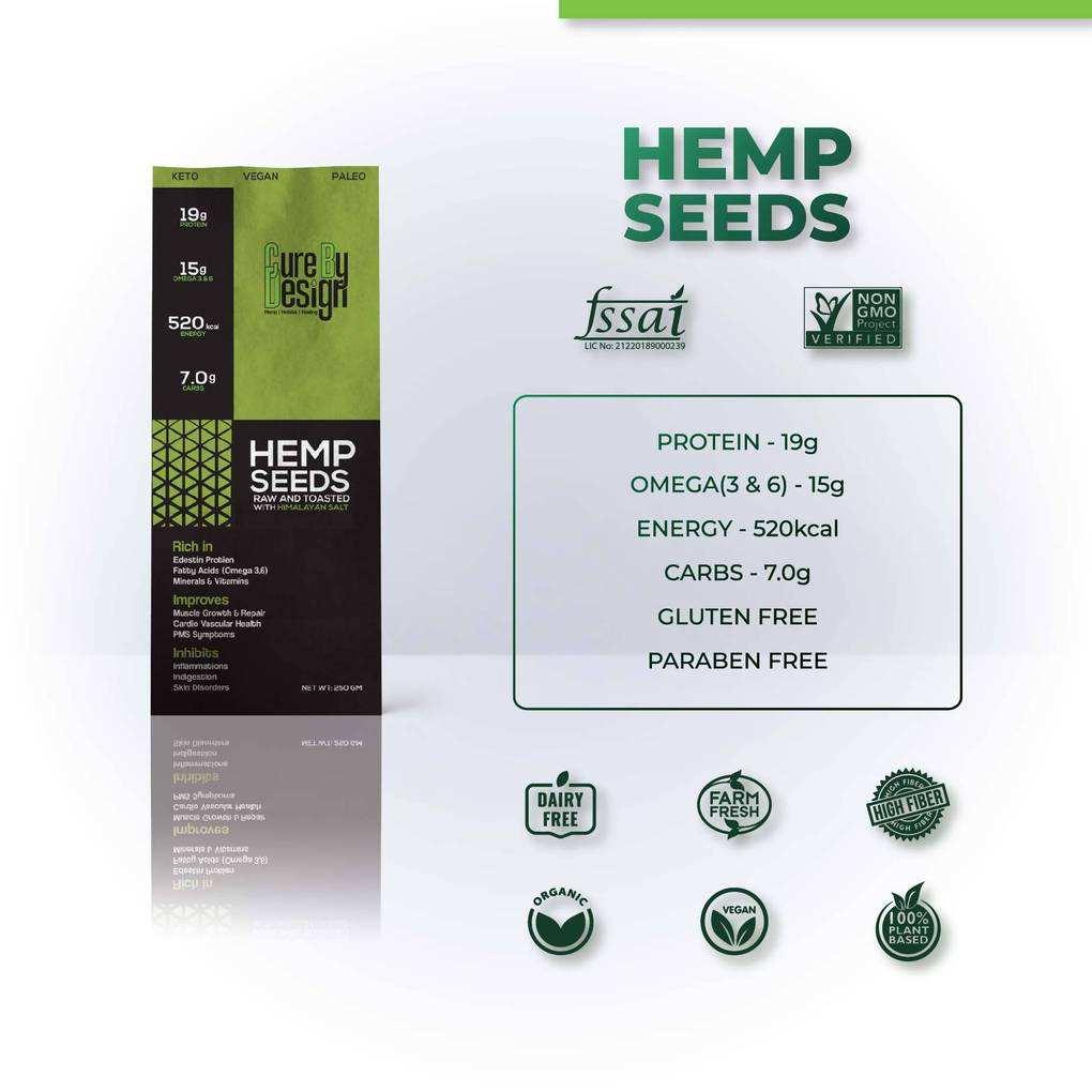 Cure By Design Roasted Hemp Seeds With Pink Himalayan SaltHealth Care