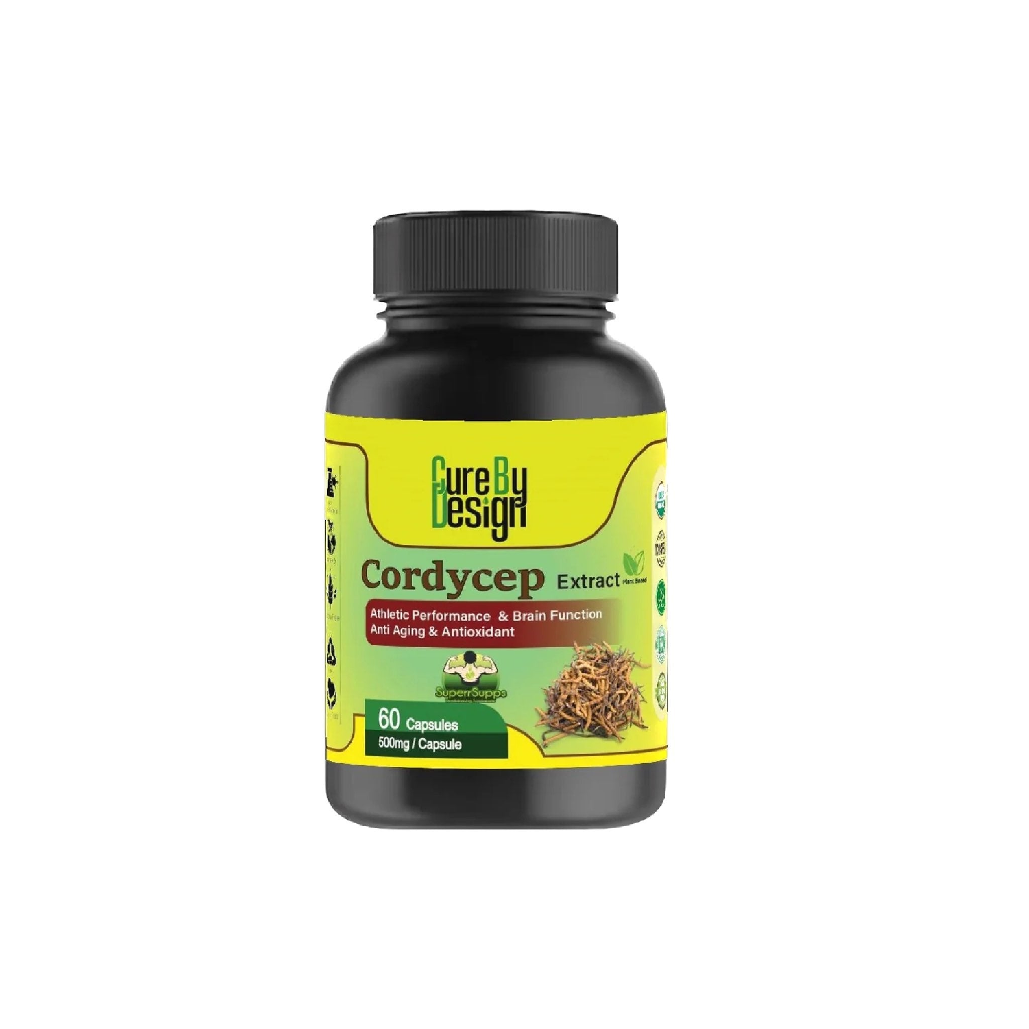 Cure By Design - Superrsupps Cordyceps Capsules - CBD Store India