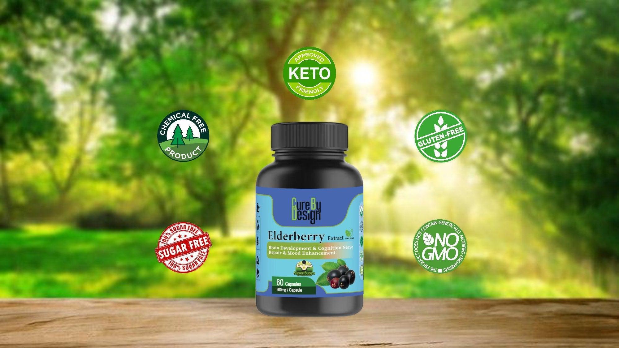 Cure By Design - Superrsupps Elderberry Capsules.