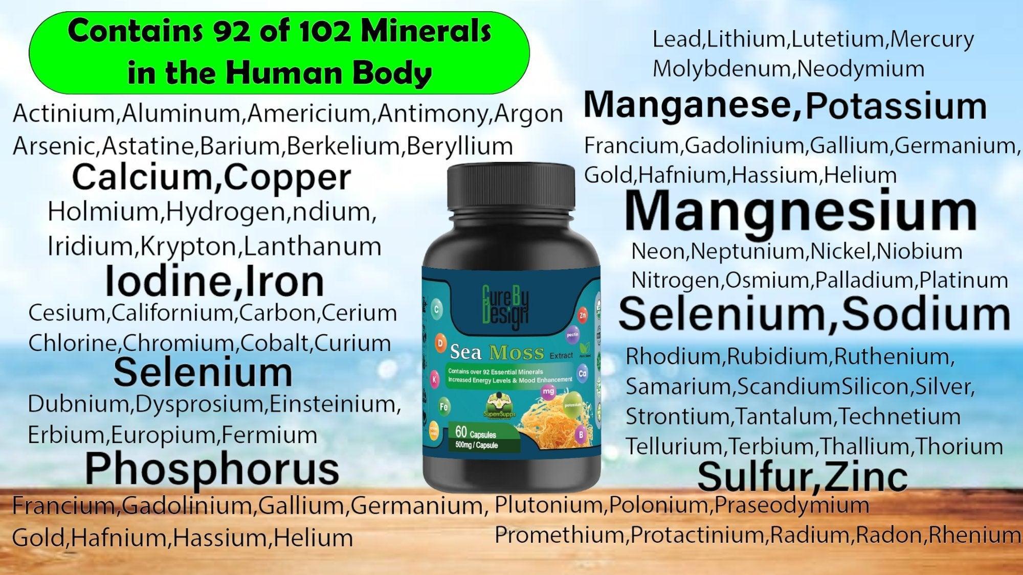 Cure By Design - Superrsupps Irish Sea Moss Capsules.