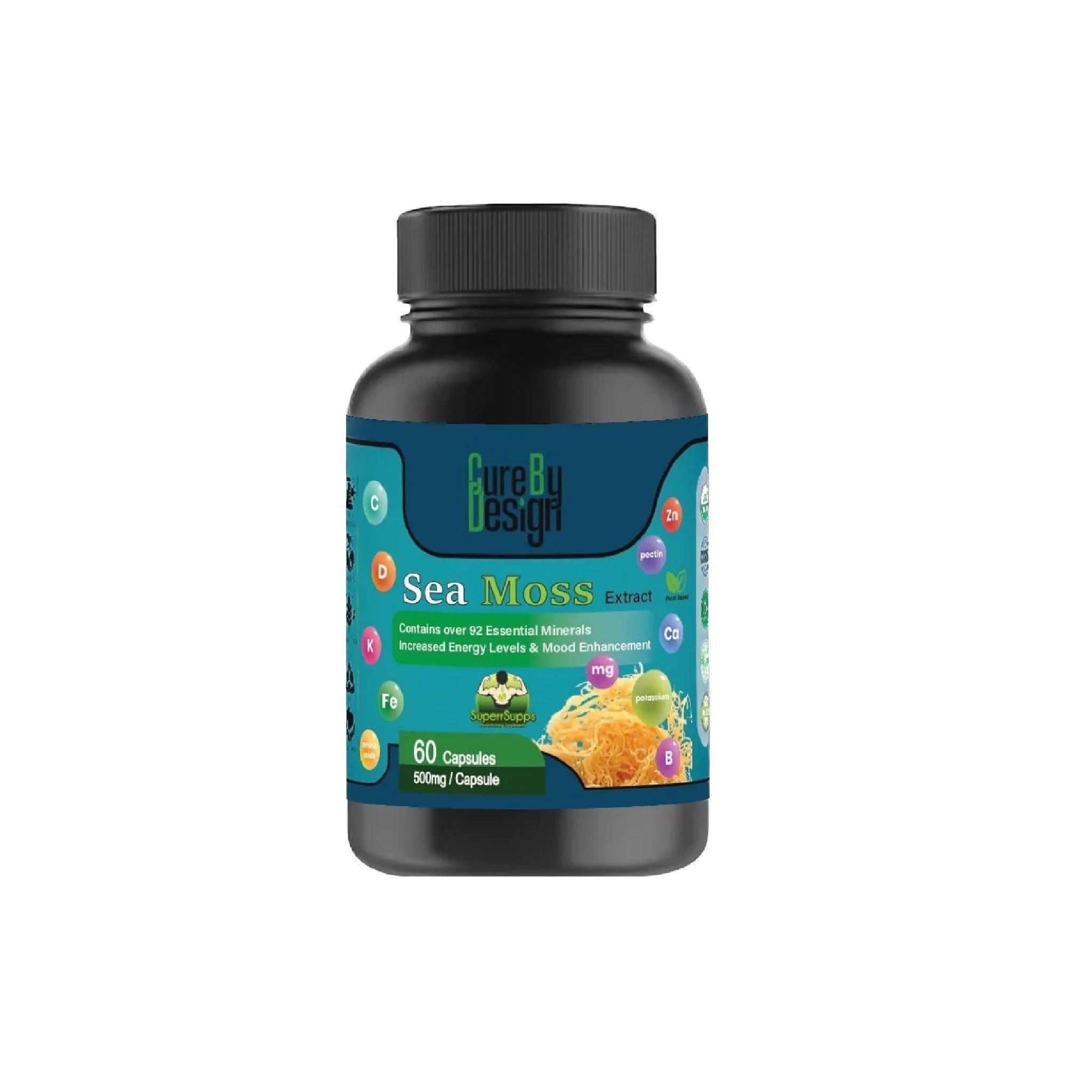 Cure By Design - Superrsupps Irish Sea Moss Capsules.