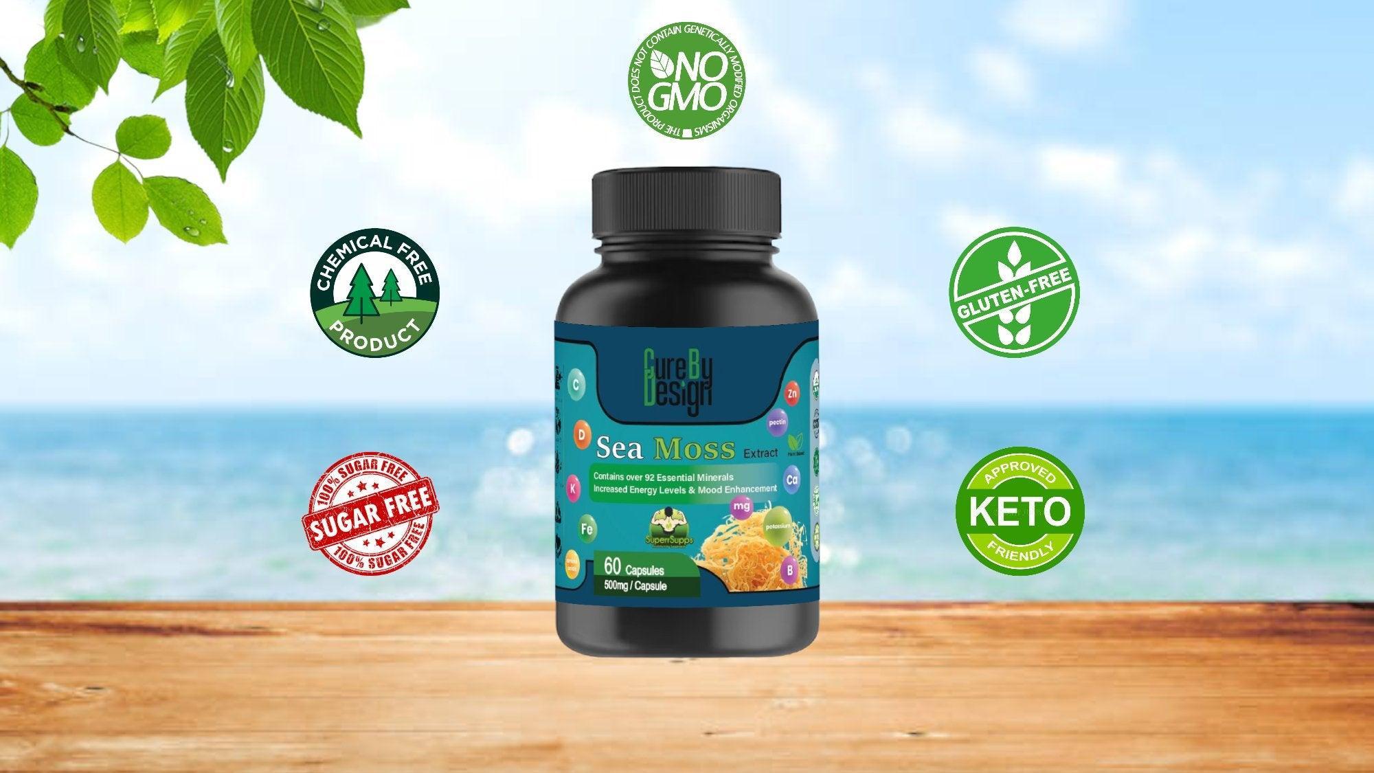 Cure By Design - Superrsupps Irish Sea Moss Capsules.