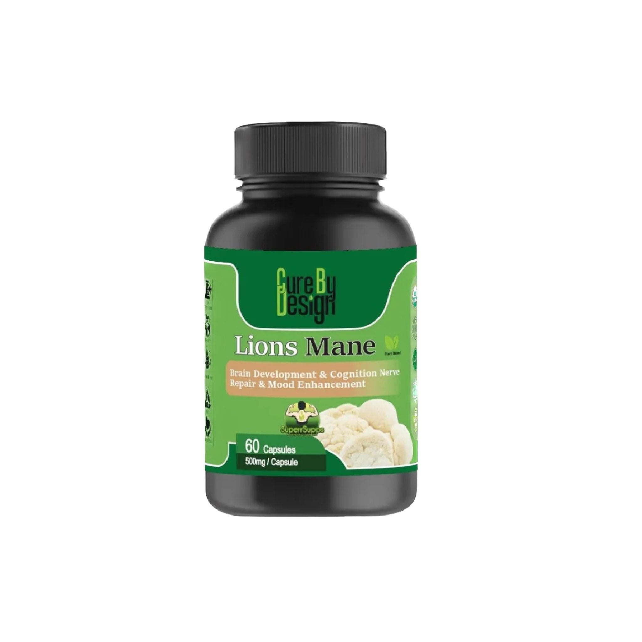 Cure By Design - Superrsupps Lions Mane Capsules - CBD Store India