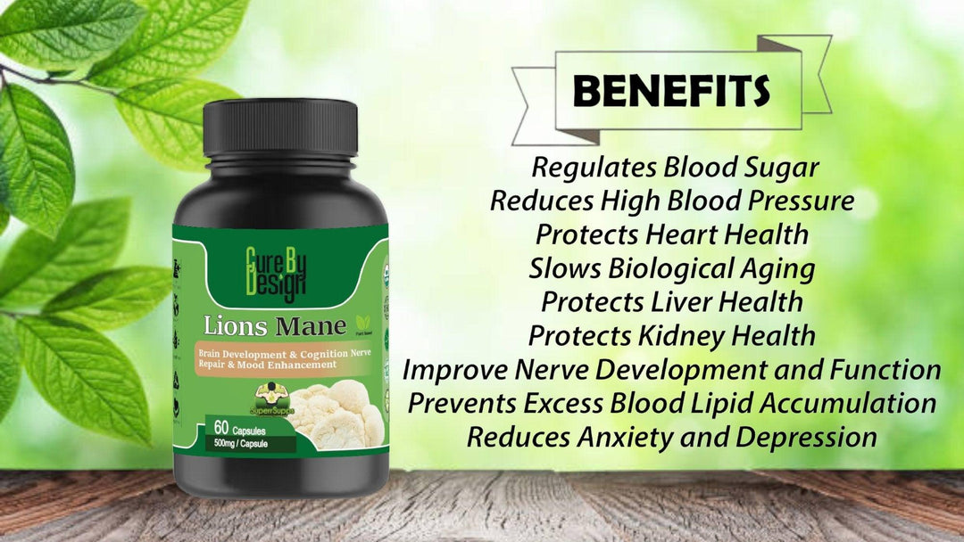 Cure By Design - Superrsupps Lions Mane CapsulesCapsulesCure By Design - Superrsupps Lions Mane Capsules