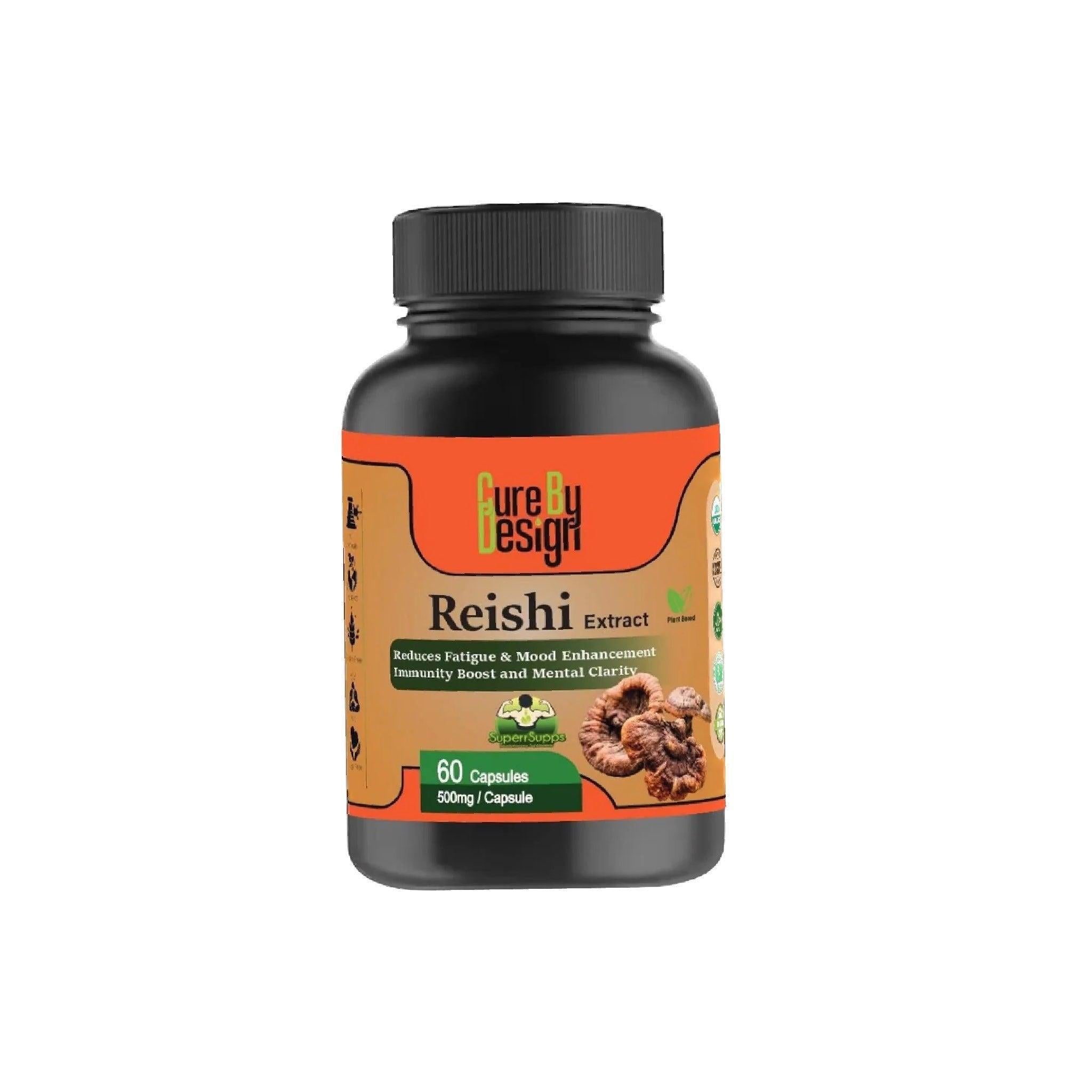 Cure By Design - Superrsupps Reishi Mushroom Capsules.
